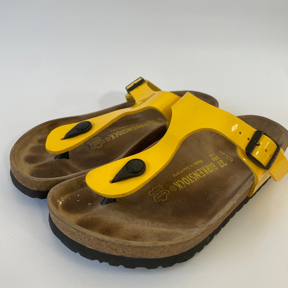 Size 37 Women Birkenstock Yellow Sandals